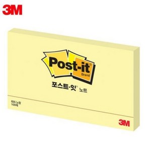 3M 포스트잇 655 127mm x 76mm 100매, 3개, 노랑