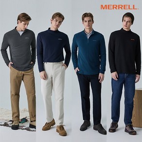 [머렐(MERRELL)] O 머렐 24FW 남성 상의 세트 4종 (모크넥 2종 + 반집업 2종)