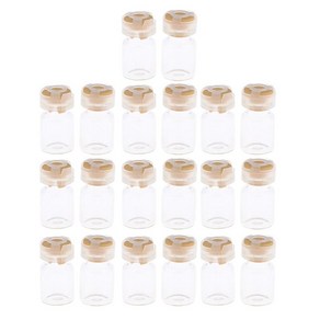 STK 20pcs 빈 멸균 유리 봉인 세럼 바이알 액체 용기 5ml 노란색, 1개