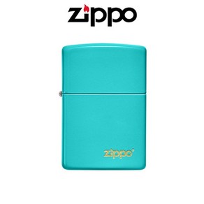 ZIPPO 49454ZL Classic Flat Tuquoise Logo라이터 남친 남편 선물 애인 불