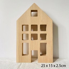 네덜란드 우드 하우스 루사이트 큐브 블록 무지개 아크릴 빌딩 컬, 1개, 4.House C