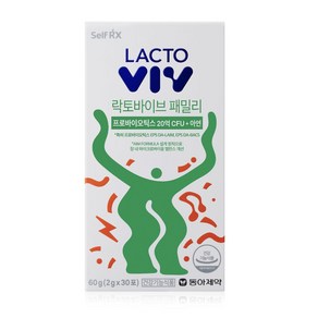 동아제약 유산균 락토바이브 패밀리 30포, 1세트, 60g