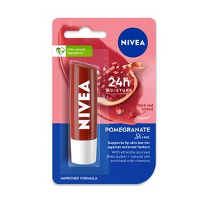 NIVEA Shine Caring Lip Balm Pomegranate 4.8G Red