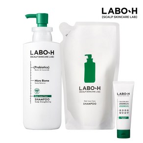 [신라쇼 ONLY]라보에이치 두피강화클리닉 샴푸 탈모증상완화 400ml+리필 400ML+증정, 400ml, 1개