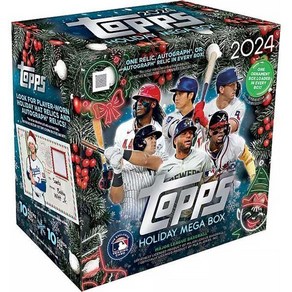 Topps 2024 홀리데이 야구 공장 밀봉 메가 박스 - 야구 왁스 팩, 1개