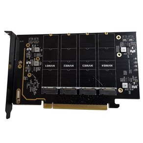 M.2 NVME - PCIe 4.0 X16 어댑터 카드 4개의 NVMe M.2 2280 지원 Bifucation Raid 지원, 분홍색, 01 분홍색