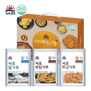 사조 부침 가루 3종 / 부침가루 밀가루 튀김가루 추석 명절선물, 1세트, 1.5kg