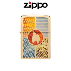 지포 ZIPPO 48729 Elements of Eath / 하이폴리쉬 유광 브라스