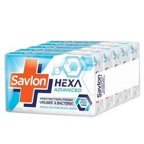 인도정품 Savlon Hexa Advanced Gem Potection 입욕 비누 바 125g(5개 팩), 125g