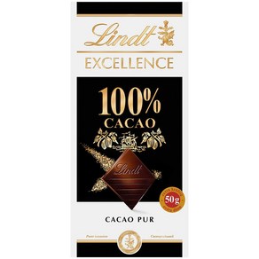 Lindt 린트 엑설런스 100% 카카오 퓨어 다크 초콜릿 50g 5팩, 5개