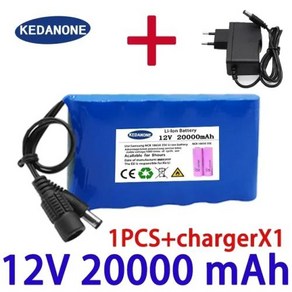 휴대용 CCTV 캠 모니터 12V 20000Mah 배터리 충전식 DC 12.6V 30Ah, 20Ah X1 ChageX1, 01 20Ah X1 ChageX1, 01 CHINA