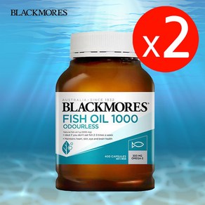 블랙모어 Blackmoes Fish Oil Odouless 1000mg 400정 2팩 무취 피쉬오일 오메가3 생선 영양제, 2개