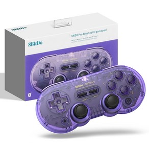 8BitDo SN30 Po 뉴 스페셜 에디션 그린퍼플 무선 Bluetooth 게임 컨트롤러 닌텐도 스위치 PC Windows 10 11용, [01] Cystal Puple, 1개, 01 Cystal Puple