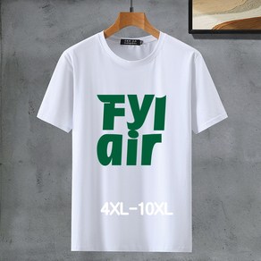 쥬엔리치 4XL~10XL 남자 빅사이즈 반팔 티셔츠 순면 여름 티 라운드넥 캐쥬얼 남성 루즈핏