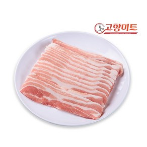 [고향미트] 얇아서 먹기좋고 국산이라 더 맜있는 한돈 대패 삽겹살, 2개, 300g