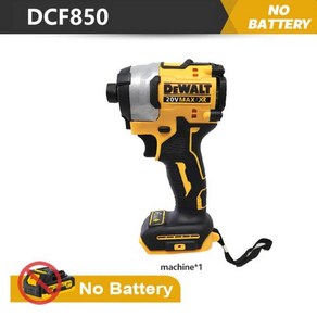 DEWALT 브러시리스 모터 무선 충전식 스크루 드라이버 전기 임팩트 드릴 전동 공구 DCF850 20V 205NM 핸드 전동공구 전기드릴 충전