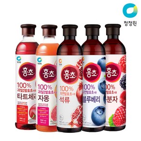 청정원 자연발효초 홍초 900ml 5종 2개 골라담기, 석류 900ml + 블루베리 900ml, 1.8L