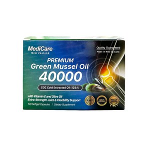 뉴질랜드 초록입홍합 오일 / New Zealand Geen Lipped Mussel Oil 40000 120 Caps, 1개, 120정