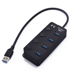 셀인스텍 USB3.0 4포트 개별스위치 USB확장 연장 USB허브