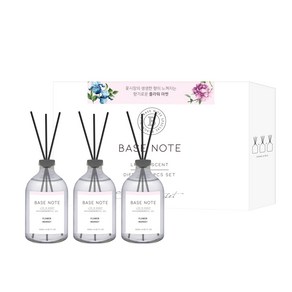 베이스노트 디퓨저 3종 선물세트 120ml 3개, 플라워마켓