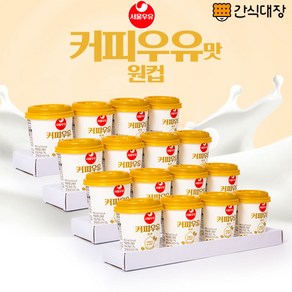 [간식대장] 서울커피우유맛 원컵 달달한 커피우유맛 25g 16컵 서울우유 커피우유 커피 원컵세트 한끼 추억의맛, 1개, 16개입, 25mg
