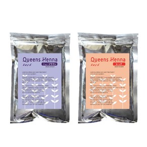 퀸즈헤나 베스트 (1+1) 한개사면 한개더 천연헤나염색약 100g Queens Henna, 레드+브라운, 2개