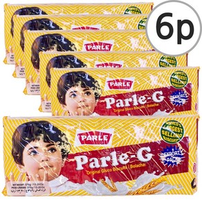 PARLE G Biscuits 팔레 지 비스킷, 6개, 376g