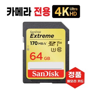 니콘 D810A 카메라메모리카드 SD카드 4K 64GB, 1개