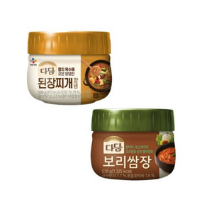 다담 냉장 된장찌개양념 530g 1개+보리쌈장 570g 1개, 다담 냉장 된장찌개양념 1개+보리쌈장 1개