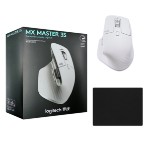 로지텍 MX MASTER 3S 마우스 + 스토리링크 마우스패드, MX MASTER 3S (페일 그레이)+스링 마우스패드