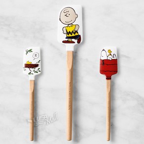 윌리엄스소노마 피넛 스누피 우드 스파츌라 3개 세트 WILLIAMS SONOMA PEANUTS SNOOPY WOOD SPATULA