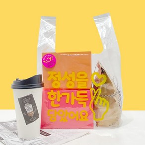 [소행섬] 정성을 한가득 담았어요 쇼핑백 PE U46, 100개