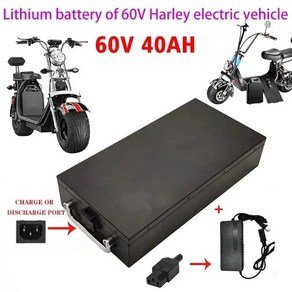 전기 스쿠터 250W ~ 1500W 오토바이 삼륜차 자전거용 방수 리튬 배터리 67.2V 충전기 60V 100Ah, [02] 60V-40AH CAR, 02 50AH