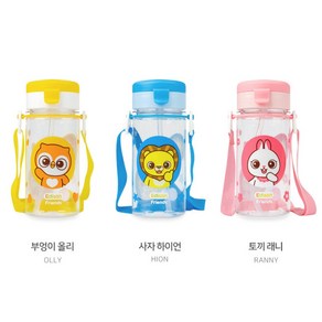 프렌즈 맘편한 트라이탄 빨대컵 350ml, 사자 하이언, 1개