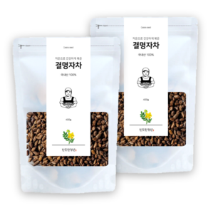 1+1 반듯한청년 볶은 결명자 차 400g 2봉 눈에좋은차 건조 햇 말린 것, 2개입, 1개