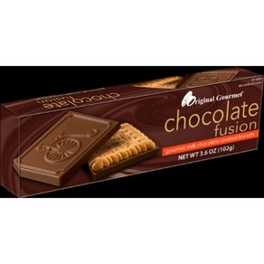 Oiginal Goumet Chocolate Fusion - Goumet Milk Chocolate Coveed 오리지널 고메 초콜릿 퓨전 - 고메 밀크 초콜릿 코팅 비스, 1개, 122.47g