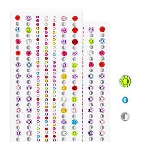 attizone 비즈스티커 큐빅스티커 모양스티커 포인트스티커 보석 진주 하트 별, 비즈스티커 1번, 1개