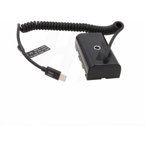 카메라 전원 어댑터 아토모스 쇼군 인페르노 닌자 모니터용 9V 12V PD USB C to NPF970 F570 F550 더미 배터리 DC 커플러 LED 조명, PD USB C coiled, 1개