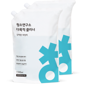 청소연구소 다목적 클리너 리필, 1.5L, 2개