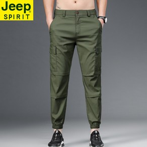 JEEP SPIRIT 지프 남성 캐주얼 봄 여름 얇은 스판 카고바지 조거 팬츠 J818+사은품