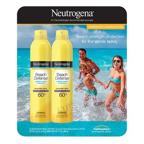 [1+1]뉴트로지나 비치 디팬스 자외선차단제 선스크린 스프레이 NEUTROGENA SUNSCREEN, 2개