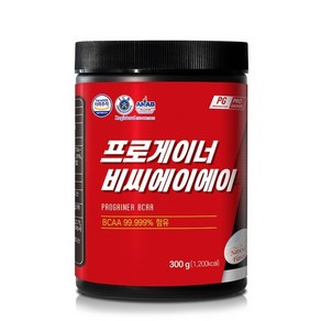 프로게이너 BCAA 300g 무맛 류신 이소류신 발린 필수 아미노산 운동부스터, 1개