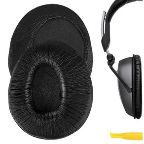 GeekiaDiect 인조 가죽 교체용 이어 패드 Sony MDR-Z600 Z900 V600 V900 V900HD 7509 헤드폰 이어패드 헤드셋 이어쿠션, 블랙, 블랙, 1개