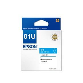 두랩 EPSON 정품잉크 T01U270 청록 (XP-15010/830매), 색상, 1개