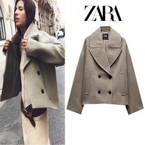 자라 울 블렌드 크롭 자켓 코트 zara 2컬러