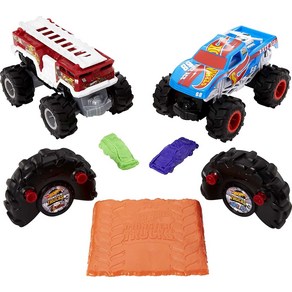 Hot Wheels Monste Tucks 2-Pack 1 Race Ace & 1 HW 5-Alam in 1:24 Scale Full-Function Remote-, 01 HW 1:24th 2 Pack, 1개