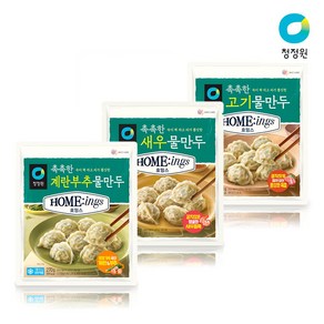 청정원 호밍스 촉촉한 새우물만두 420g x 1 + 고기물만두 (350g*2) x 1 + 계란부추물만두 (270g*2) x 1, 1개