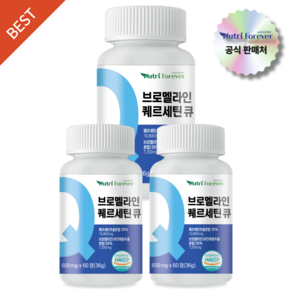 뉴트리포에버 브로멜라인 퀘르세틴 큐 고순도 고함량 10 800mg HACCP인증, 3개, 60정