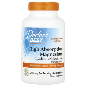 닥터스베스트 마그네슘 고흡수 킬레이트 고약사 Magnesium 200mg 240정, 1개