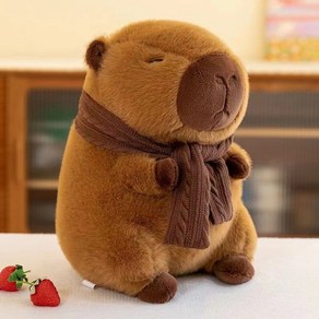 카피바라 인형 대형 초대형 콧물 귀여운 50cm 60cm, 스카프 카피바라 50cm, 1개